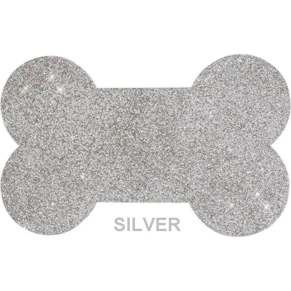 NEW Sparkling Bling Swarovski Crystal Rhinestone Pet Bowls Placemat 3 Pi…